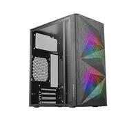 Mars Gaming MCX, ATX PC Gaming Case, Tempered Glass, RGB DUAL Fan, White
