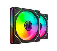 MARS GAMING MF-3DPROX2, 2x 120mm PWM Fan Kit, Triple Infinity Mirror 360° ARGB Lighting, PWM Control System, FDB Bearings, PC Fans with Full ARGB Compatibility, Black