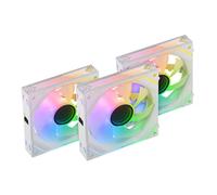 Mars Gaming MF-LINKFINITYKIT White, Kit 3x 120mm PWM Modular Fans, LINKFINITY Connection System, Infinity Mirror ARGB 360° Illumination and ARGB Controller, Ultra-quiet 12dB
