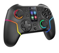 Mars Gaming MGP-V3, ARGB Wireless Gamepad, Triple Connection Bluetooth 5.0/2.4GPRO / Cable, Color LCD Screen, Hall Effect Joysticks and Triggers, Switch|Switch 2|PC|Android|iOS 13.0+, Black