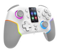 Mars Gaming MGP-V3, ARGB Wireless Gamepad, Triple Connection Bluetooth 5.0/2.4GPRO / Cable, Color LCD Screen, Hall Effect Joysticks and Triggers, Switch|Switch 2|PC|Android|iOS 13.0+, White