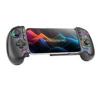 Mars Gaming MGPXPRO, Bluetooth 5.0 Gamepad 2in1, Smartphone Support up to 7", Hall Effect Magnetic Joysticks and Triggers, Macro and Turbo Buttons, PS4|Switch|Switch 2|PC|Android|iOS 13.0+, Black