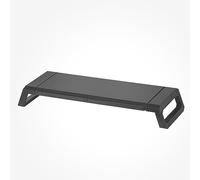 Mars Gaming MGS-PRO, Ergonomic Monitor Support, Professional Smartphone and Tablet Stand, Adjustable 3 Sizes, Multifunction Drawer, Black