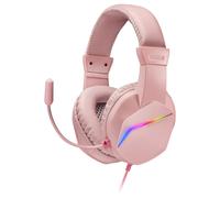 Mars Gaming MH122 Pink, Gaming Headset FRGB Over Ear with Microphone, HiFi Sound