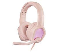 Mars Gaming MH320, RGB Gaming Headset, Ultra-BASS 3D Sound, Noise-Filtered Microphone, Ultralight Rotatable, Windows/PS4/PS5/XBOX ONE/XBOX SERIES X-S/Mac/Switch/Switch 2/Smartphone/Tablet, Pink