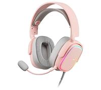 Mars Gaming MHAX, RGB Gaming Headset, Detachable Microphone, HiFi Headphones, Windows/PS4/PS5/XBOX ONE/XBOX SERIES X|S/Mac/Switch/Switch 2/Smartphone/Tablet, Pink