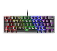 Mars Gaming MK60 Black, Italian Language, Mechanical Gaming Keyboard FRGB, Antighosting, Mechanical Switch Red