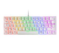 Mars Gaming MK60 White Mechanical Gaming Keyboard FRGB, Italian Language, Antighosting, Mechanical Switch Brown