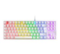 Mars Gaming MK80 White Mechanical Gaming Keyboard TKL FRGB, Antighosting, Mechanical Switch Red, French Language