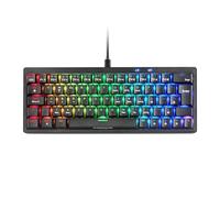 Mars Gaming MKMINIPRO, Spanish Layout, Ultra-Compact 60% Mechanical Keyboard, Hot-Swap Mechanical Switches, RGB Chroma Lighting, Gaming Keyboard Antighosting, Multi-Platform, Silent Switch, Black