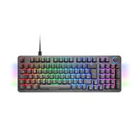 Mars Gaming MKPRO, French, Full Mechanical Gaming Keyboard, RGB Chroma, Hot-Swap Mechanical Switches, Antighosting, Control Wheel, Advanced Software, Multiplatform, Silent Switch, White
