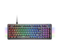 Mars Gaming MKPRO, US, Full Mechanical Gaming Keyboard, RGB Chroma, Hot-Swap Mechanical Switches, Antighosting, Control Wheel, Advanced Software, Multiplatform, Silent Switch, White