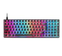 Mars Gaming MKULTRA, French AZERTY Layout, 96% Compact Mechanical Gaming Keyboard, PBT Pudding Keycaps, RGB Chroma, OUTEMU SQ Blue Switch, USB-C, Software, Multiplatform, Black