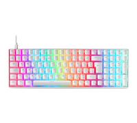 Mars Gaming MKULTRA, White RGB Mechanical Keyboard, Compact 96%, Switch Outemu SQ Blue, Portuguese-US