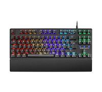 Mars Gaming MKXTKL, Spanish Layout, Wired Ultra-Compact TKL Mechanical RGB Keyboard, Wrist Rest, OUTEMU SQ Red Switch