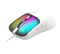 Mars Gaming MM-VIPER, Ultralight Gaming Mouse 56g, Customizable RGB Chroma, A825PRO Optical Sensor, 12800 DPI, 1000Hz, HUANO Mechanical Switches, Dedicated Software, Braided USB-A/USB-C Cable, White