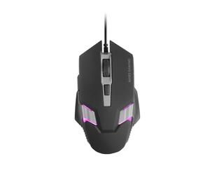 Mars Gaming MM024, RGB Gaming Mouse, 4000 DPI Optical Sensor, Huano Mechanical Switches, RGB Flow Illumination, On-the-fly DPI Adjustment 1200/2400/3200/4000 DPI, Multi-platform Compatibility, Black
