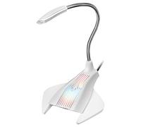Mars Gaming MMICW, RGB USB Gaming Microphone, Plug & Play, Mute, Flexible, White