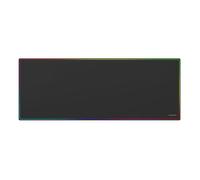 Mars Gaming MMP224 XXL Gaming Mousepad 880x330mm, Rainbow Edges Design, Non-Slip Natural Rubber Base, High-Precision Nanotextile Surface, Flexible Mouse Pad, Black