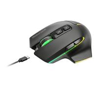 Mars Gaming MMW-VECTOR, Tri-mode Wireless Gaming Mouse, Bluetooth 5.4 + 2.4GPRO + USB-C Cable, 12000 DPI Optical Sensor, HUANO Switches, RGB Chroma, Up to 70h Battery Life, Control Software, Black