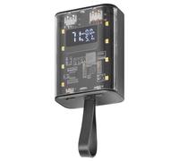 Mars Gaming MPK-10K, Compact Power Bank 22.5W, Quick Charge QC3.0 & PD3.0 10000mAh, Intelligent Battery Monitoring with Multi-Charge, Lanyard + LED Flashlight, Universal Connectivity, Black