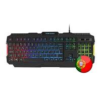 Mars Gaming MRK0PORTU, Portuguese Language, Gaming Keyboard, RGB Rainbow Backlighting, Antighosting