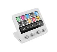 Mars Gaming MSD-PRO, Control Deck, 10 Customizable LCD Keys and 4 Dials, Extended Animated Touchscreen, Adjustable Base, Control Software, USB Hub with 2x USB 3.0 + 1x USB-C, White