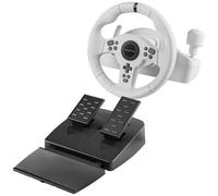 Mars Gaming MWH-RSXONE, SimRacing Wheel, Zero Dead Zone and 270° Turn, DriveSense Vibration, Sequential Shifter + Paddles, XL Pedal Set, PC|PS3|PS4|Xbox One|Xbox Series X-S|Switch, White