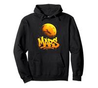 Mars Graffiti Cosmic Typography Pullover Hoodie