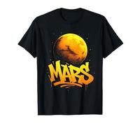 Mars Graffiti Cosmic Typography T-Shirt