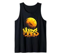 Mars Graffiti Cosmic Typography Tank Top