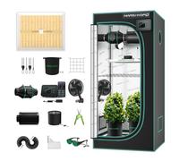 MARS HYDRO 3x3 Grow Tent Kit with iControl,150W TS1000 LED Grow Light,32"x32"x63" 1680D High Reflective Mylar,4 inch Customized Ventilation System,10 Speed Clip Fan