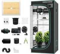 MARS HYDRO Smart Grow Tent Kit 2x2, TS1000 WiFi Control Grow Kit System | 150W Full Spectrum LED, 1680D 32"x32"x63" Grow Tent, 4" Automatic Ventilation System, iControl Controller, 10 Speed Fan