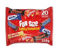 Mars, Maltesers and more, Variety Funsize Chocolate Bars Bulk Pack (Mars, Twix, Snickers, MilkyWay & Maltesers), Milk Chocolate, Caramel, Peanut, Swe