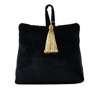 Mars & More Velvet Door Stopper Sandbag Shiny Door Holder Draught Excluder Door Holder Various Trendy Colours and Patterns (Velvet Black), 17 x 10 x 18 cm