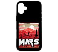 Mars National Park Vintage Sci-Fi Martian Exploration Space Case for iPhone 16 Plus