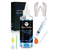 Mars Online Printhead Cleaning Kit Inkjet Printer Head Cleaner Compatible for HP/Epson/Brother/Canon 8600 8610 8035 8710 6700 6900 / Epson 1430 2720 et-2720 et-2750, 100ML, Kit 2