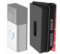 Mars Outpost Adjustable Angle Doorbell Wedge Mount, Universal, Regular | Doorbell mounting holes must fit the 12.4 x 5.7 cm fixing area; set 30°, 45° or any angle 25-55° left/right; stick or screw