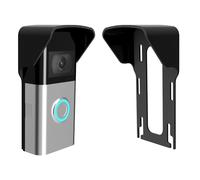 Mars Outpost No Drill Rain Cover for Battery Video Doorbell Pro Plus1,2,2nd Gen,3,3 Plus,4 Mounting Plate, Sturdy, Slim, Anti Glare and Height Adjustable Wireless Doorbell Weather Protector