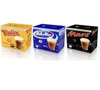 Mars Package of Chocolate Drinks Mars, Twix, Milky Way to Dolce Gusto 24 capsules
