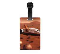 Mars Planet Luggage Labels For Suitcase Durable Identifiers Bag Labels For Easy Bag Recognition Travel Essentials, White, One Size