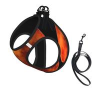 Mars Planet Print Harness Leash Set For Cats And Dogs, Reflective Adjustable, Soft Breathable Mesh Vest With Escape-Proof Lead, For Small Pets And Kitten Puppies