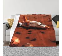 Mars Planet Print Ultra-Soft Fleece Blanket Throw, Cozy Lightweight Flannel Blanket for Bed and Couch