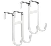 Mars-Rock Over The Door Metal Hooks with Plastic Coating Twin Hooks 2 pcs