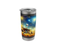 Mars Rover Starry Night Style Space Exploration Astronomy Stainless Steel Insulated Tumbler