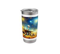 Mars Rover Starry Night Style Space Exploration Astronomy Stainless Steel Insulated Tumbler