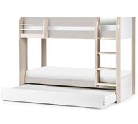 Mars Taupe with White Fabric Bunk Bed