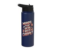 Mars The Real Red Carpet Funny Space Planet Mars Stainless Steel Insulated Water Bottle