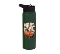 Mars The Real Red Carpet Funny Space Planet Mars Stainless Steel Insulated Water Bottle