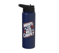 Mars The Real Red Carpet Funny Space Planet Mars Stainless Steel Insulated Water Bottle
